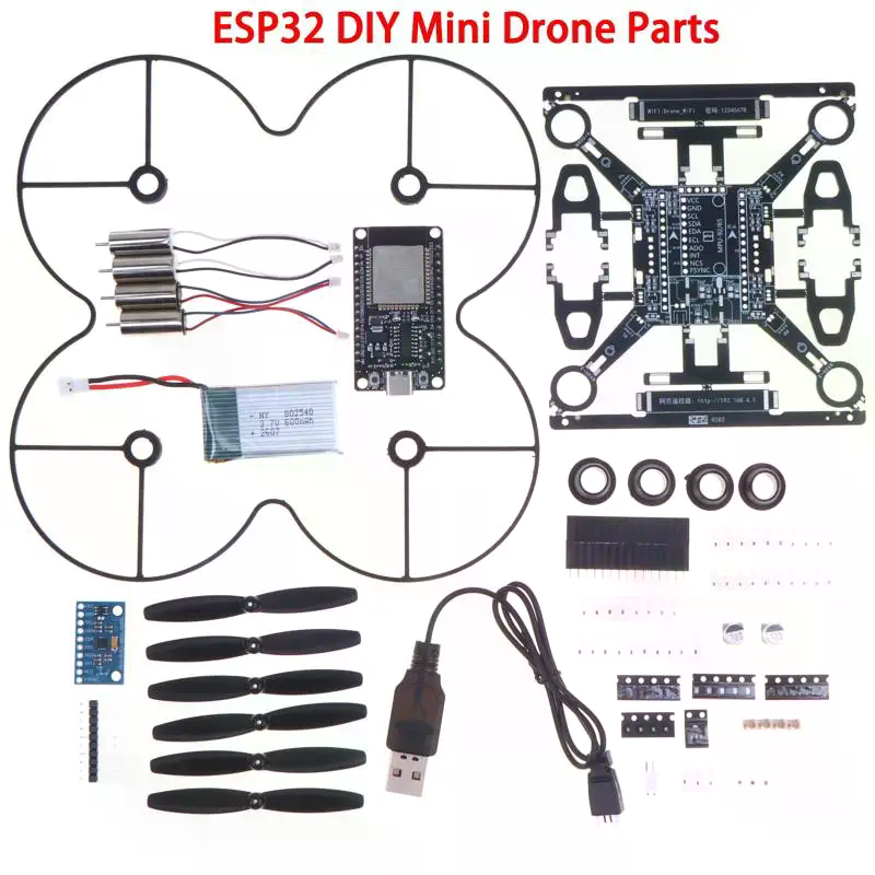 Drone Kit Octocopter - Kit Drone Mini Open‑Source ESP32, Paket