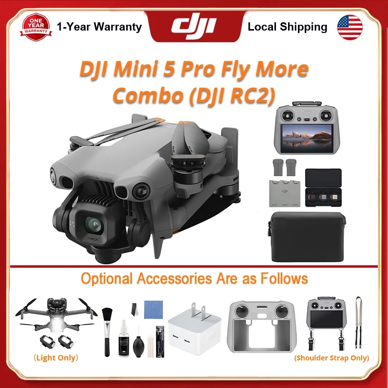 DJI Mini 5 Pro Fly Combo Drone - Drone Kit Beginner ulasan dan harga