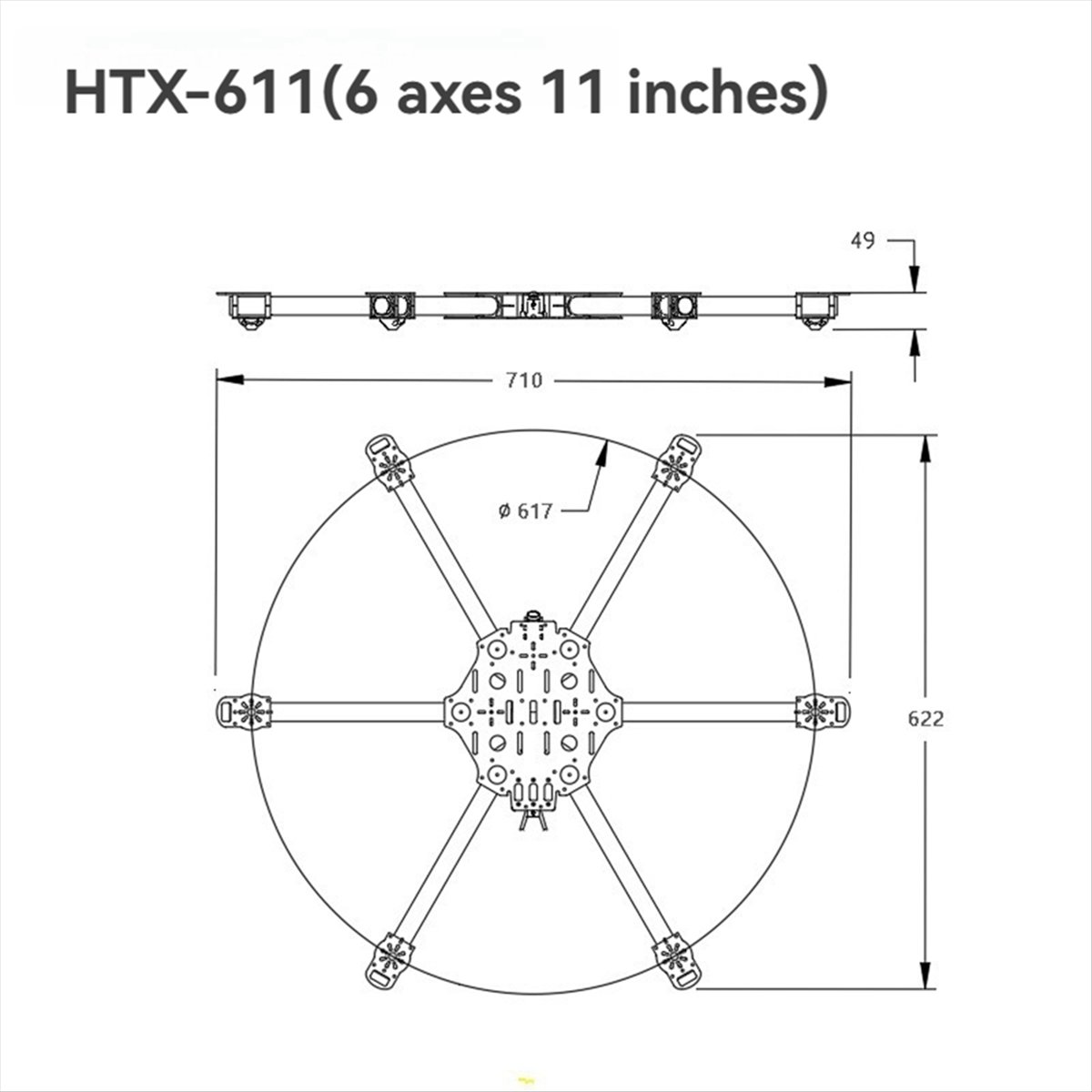 ▶ ✔ ▃ Kit Rangka AC246-Hexacop - Drone Kit Hexacopter ulasan dan harga